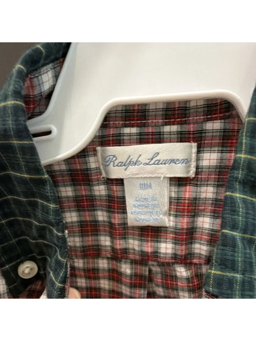 Ralph Lauren Boys' Plaid Button-Down Shirt Size 18M